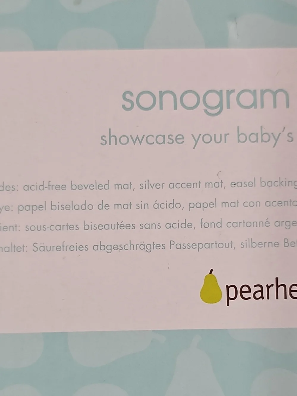 8Pearhead White 'Love at First Sight' Sonogram Picture Frame NIB